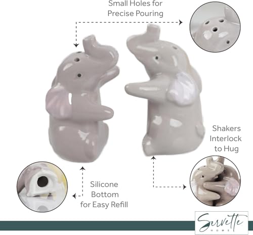 Hugging Elephants Salt and Pepper Shaker - color: Hugging Elephants