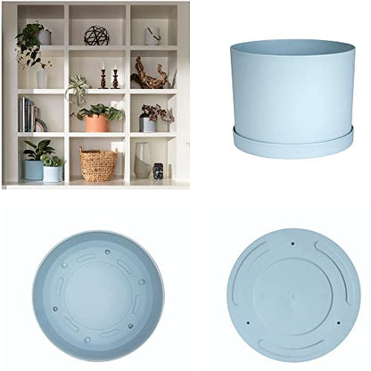 Bloem Mathers Planter w/Saucer Tray 8" Misty Blue (Pack of 3) - color: Misty Blue, size: 8" (Pack of 3)