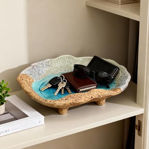 Fruit Bowl,12" Decorative Bowl,Ceramic Christmas Bowl,Jewelry and Key Holder for Modern Farmhouse Décor,Room Decor,Entryway Decor Bowls