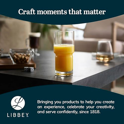Libbey Newton Tumbler Drinking Glasses, Stackable, Tall Drinking Glasses Set of 6, 16 oz Glasses Drinking Set for Holidays, Birthdays, and More - color: Tumbler