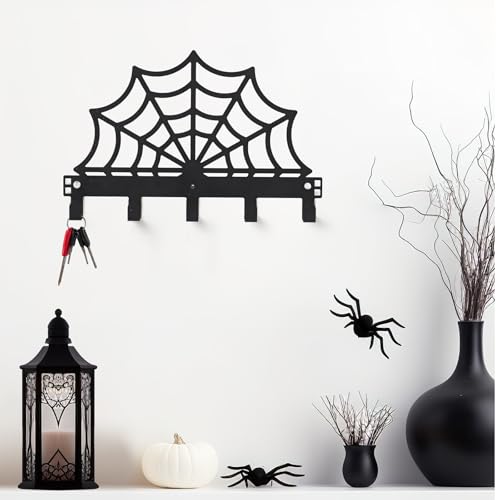 Reallnaive Cobweb Over The Door Hooks Christmas Gothic Bathroom Decor Creepy Hanger Wall Mount Rack Holder for Towel, Hat, Coat, Cloth, Keychain, Bag, Home Organizer - style: Cobweb