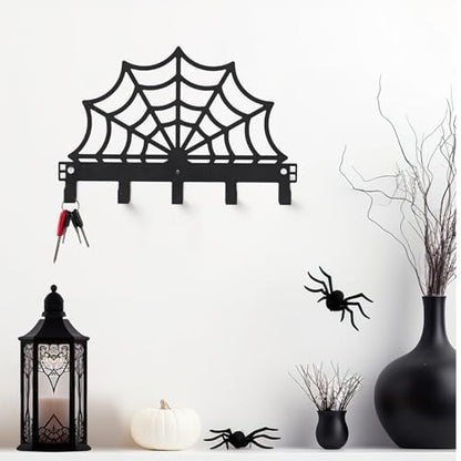 Reallnaive Cobweb Over The Door Hooks Christmas Gothic Bathroom Decor Creepy Hanger Wall Mount Rack Holder for Towel, Hat, Coat, Cloth, Keychain, Bag, Home Organizer - style: Cobweb