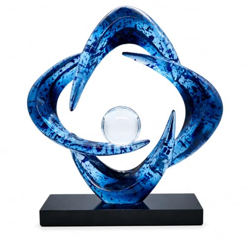 AWNR Modern Sculptures Living Room Shelf Decor Home Décor Accents | Blue Abstract Art Accessories Decoration for Coffee Table Entryway Console Office Desk Nightstand Shelves Housewarming Gift - color: Blue A-a