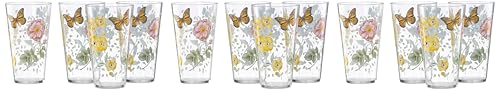 Lenox 866239 Butterfly Meadow Acrylic 4-Piece Highball Set, 20 oz, Acrylic NOT GLASS (Pack of 3) - size: 4 Count (Pack of 3), style: Highball Set of 4