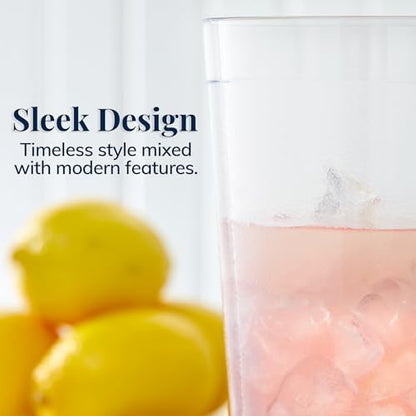 US Acrylic Cafe Plastic Reusable Tumblers (Set of 16) 20-ounce Water Cups in Clear | Value Set of Restaurant Style Drinking Glasses, Stackable, BPA-free, Made in the USA | Top-rack Dishwasher Safe - color: Clear, size: 20 ounces
