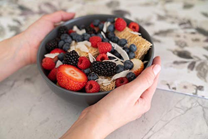 10 Strawberry Street Wazee Matte Coupe Dinnerware, Bowl, Charcoal, Set of 6 - color: Charcoal Gray, size: 7.5" Dinner Bowl, style: Dinner Bowl