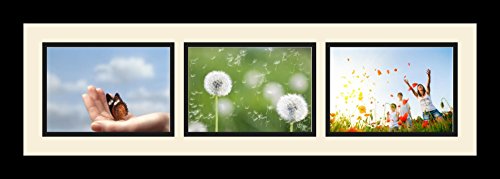 ArtToFrames Collage Photo Frame Single Mat with 3-5x7 Openings and Satin Black Frame. - color: 3 - 5x7 - (2135), size: Black