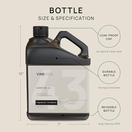 VINEVIDA [128 Fl Oz] Honeysuckle & Jasmine Fragrance Oil for Cold Air Diffusers, Essential Oils for Diffuser Oil Refill & Air Freshener Room Spray - size: 128 Fl Oz (Pack of 1)