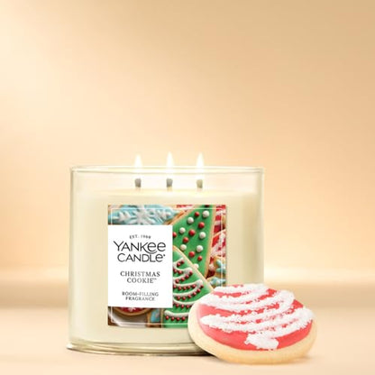Yankee Candle Christmas Cookie, Scented Candle, 14.5oz 3-Wick Candle Jar with up to 40 Hours Burn Time - color: Christmas Cookie, size: 14.5oz