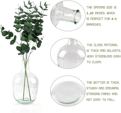 Bfttlity Clear Glass Vase for Centerpieces Table Home Room Decor, M | 12" Tall Clear Vase for Branches, Floor Flowers Vase - size: Medium-Clear