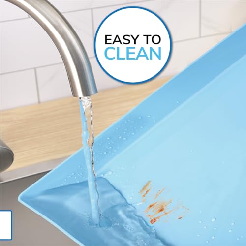US Acrylic Coastal Plastic Serving Trays (Set of 4) 15” x 10” | Large Unbreakable Reusable Rectangular Party Platters | Serve Appetizers, Fruit, Veggies, & Desserts | BPA-Free & Made in USA - color: Coastal, size: 15" x 10"