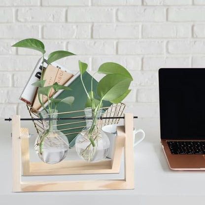 10pcs Plant Propagation Stations Rack - Tabletop Plant Terrarium Hanger Rod - Replacement Hydroponic Water Vase Stand for Home Office 30cm - size: 30.00X0.50X0.50CM