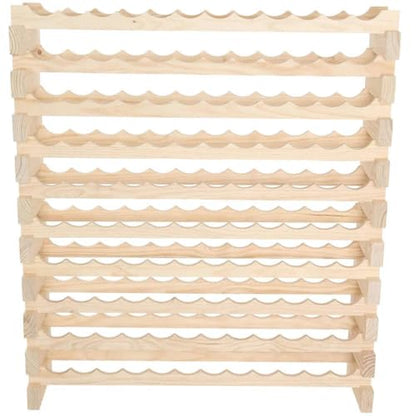 120 Bottle Wine Rack Dark Stain - color: Dark Stain