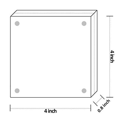 NIUBEE 4x4 Acrylic Frames 5 Pack, Double Sided Clear Picture Display - size: 4x4"(5 Packs)