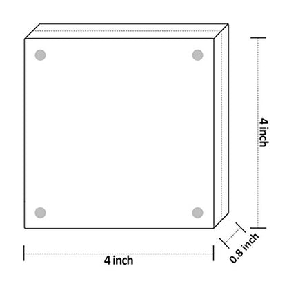 NIUBEE 4x4 Acrylic Frames 5 Pack, Double Sided Clear Picture Display - size: 4x4"(5 Packs)