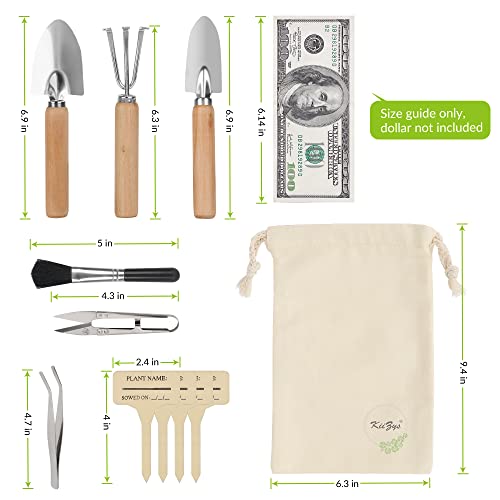 Indoor Garden Tools for Gardening - KiiZYS 12-Piece Small Garden Tools Set - Indoor Gardening Gifts for Women - Mini Hand Tools House Plant Tool