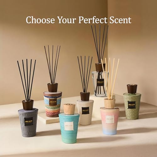 Reed Diffuser for Home, Lavender Eucalyptus, 5.1 fl oz (150 ml) | Reed Diffuser Sticks, Decorative Glass Bottle, for Bathrooms, Bedrooms, Living Rooms and Offices, Gift Box Packaging