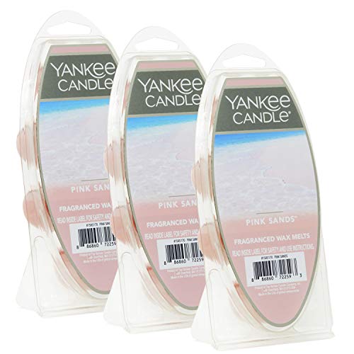 Yankee Candle Pink Sands Wax Melts,18 in Total,Light Pink,for Candle Making and Home Fragrance,(Pack of 36) - color: Light Pink