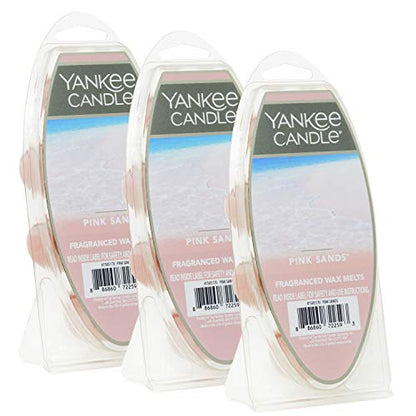 Yankee Candle Pink Sands Wax Melts,18 in Total,Light Pink,for Candle Making and Home Fragrance,(Pack of 36) - color: Light Pink
