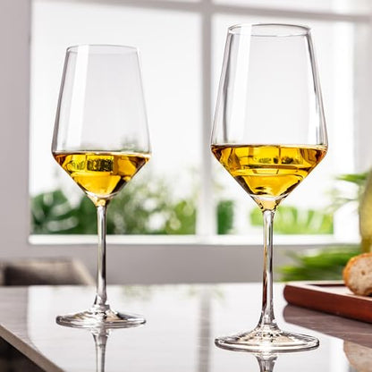 Wine Glasses Set of 4, 14oz Lead-free Red / White Wine Glass With Stem | Thin Rim, Long Stem, Universal Wine Glass for Bordeaux, Pinot, Merlot, Cabernet, Chardonnay, Gifts for Wine Lovers
