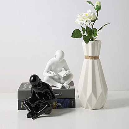Desktop Ornaments 2 Pieces of Figure Sculptures Set Ceramic Material Bookends Home Decorations Small Ornaments Home Desk Decorations Handicrafts Desktop Decor
