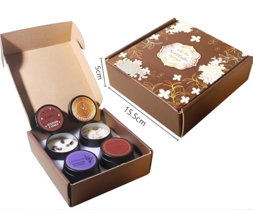 Premium Scented Soy Candle Gift Set of 4 - Coffee,Osmanthus, Rose & Lavender,Aromatherapy Candles, Spa & Relaxation, Mother's Day, Birthday,Housewarming Candle, Present Set for Mother, Women