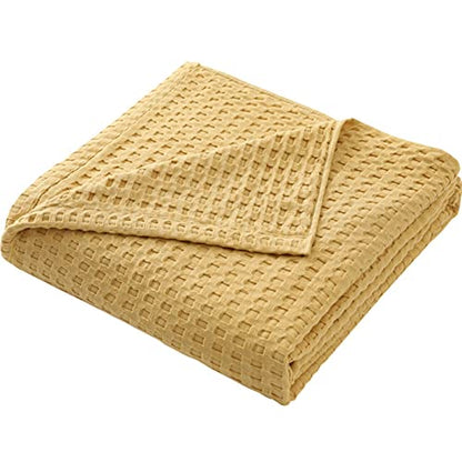 Waffle Plaid Cotton Bed Blanket Throw Thin Quilt Knitted Bedspread Home Hotel Coverlets Blankets - color: White-dinosaur Doodle4, size: 150x200cm