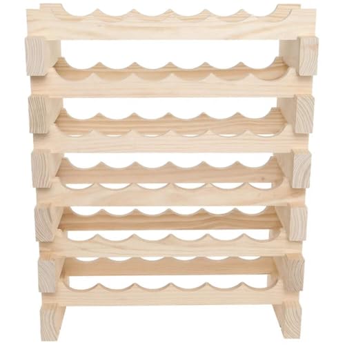 36 Bottle Wine Rack Dark Stain - color: Dark Stain