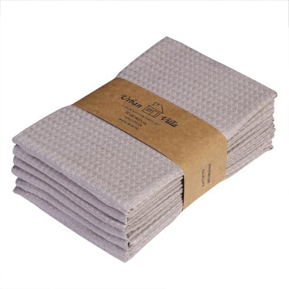 Urban Villa Kitchen Towels Cotton Dish Towels 20”x30” (Set of 6) Tan - color: 059 Tan, size: 18" x 28" (Set of 6)