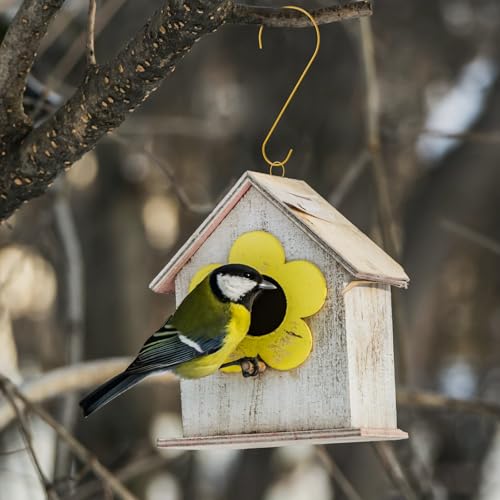 Hotop 6 Pieces Heavy Duty Big S Hooks Bird Feeder Rustproof Garden Stainless Steel Hook for Tree Branch, Kitchen, Bird House, Plants, Baskets, Lanterns and Bicycles (18 Inch,Gold) - color: Gold, size: 18 Inch