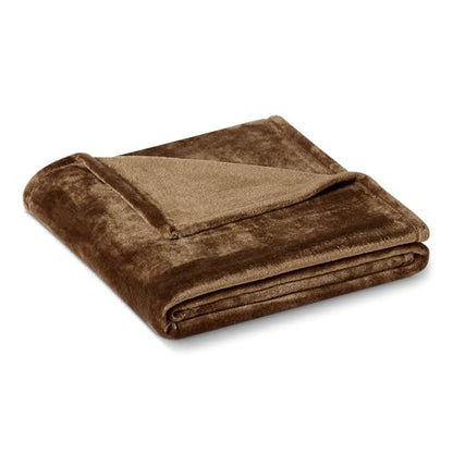 Amazon Basics Soft Fleece Throw Blanket, Very Cozy Blanket for Couch & Sofa, Warm, 50 x 60 Inches, Brown - color: Brown, size: 50 x 60 inches