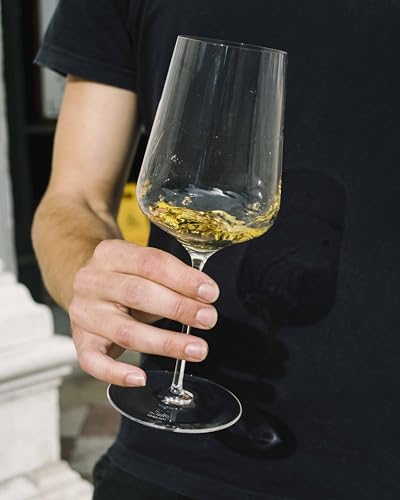 Zalto Universal Wine Glass – Austrian Craftsmanship, Hand-Blown by Master Artisans in Europe – Lead-Free & Dishwasher-Safe Crystal Stemware for Red & White Wines – Wine Gift of 4 Glasses