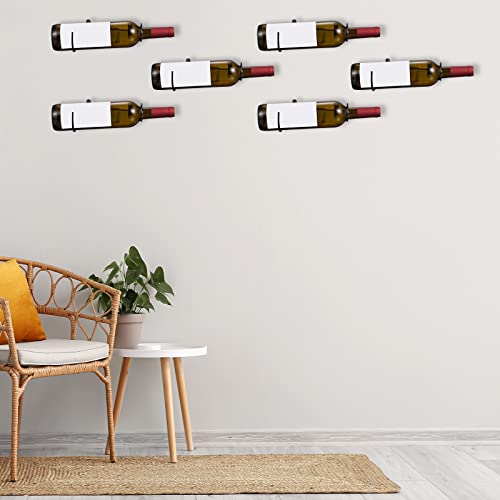 uxcell Spiral Wine Wall Holder 12 Pcs, Metal Wine Bottle Display Holder, Wine Bottles Display Wall Storage Shelf -for Home Kitchen Bar Wall Decor Black Right - style: Right Style