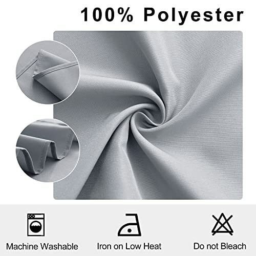 Silver Grey Cloth Napkins Set of 6, 18 x 18 Inch, Washable Dinner Napkins with Hemmed Edges for Restaurant, Wedding and Holiday - color: Silver, size: 18" x 18" (Set of 6)