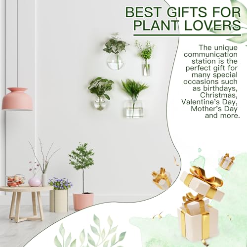4 Pcs Wall Hanging Planter Wall Window Propagation Station Hanging Planter Glass Terrarium Container Plant Propagation Station Vase for Garden Office Decor(Geometric)