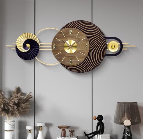 39x16 Inch Oversized Wall Clock Battery Operated, Modern Statement Decor | Quiet Movement, Easy to Read Display, Ideal for Bedroom, Kitchen, Office, Entryway, and Housewarming Gifts - color: H - 39x16 in
