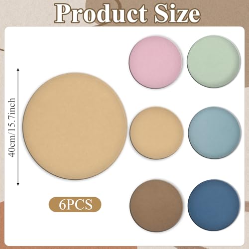 6Pcs Boho Carpet Circle Seats for Classroom Decor 16 Inch Back to School Non Slip Floor Mat Boho Round Classroom Rug Educational Floor Seating Carpet for Preschool Kindergarten Learning Playing Areas