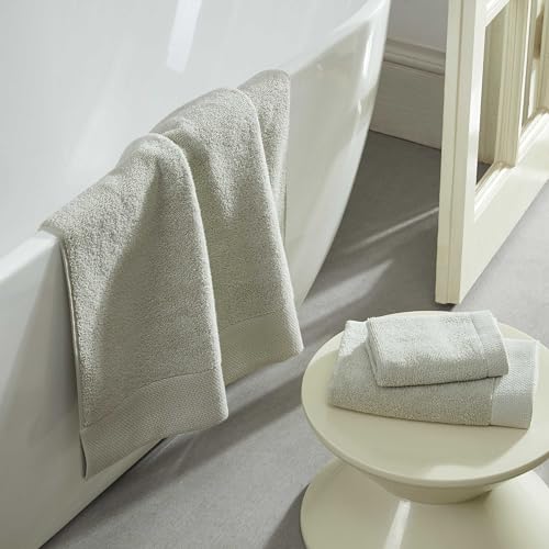 Calvin Klein - Bath Towel Set, Soft & Absorbent Bathroom Essentials, Zero Twist Construction, Oeko-Tex Certified (Entwine Solid Aloe, 3-Piece) - color: Entwine Solid Aloe, size: 3 Pack