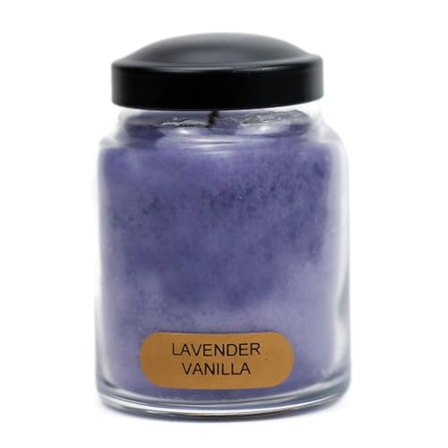 A Cheerful Giver - Lavender Vanilla Baby Scented Glass Jar Candle (6oz) with Lid & True to Life Fragrance Made in USA - size: 6 oz