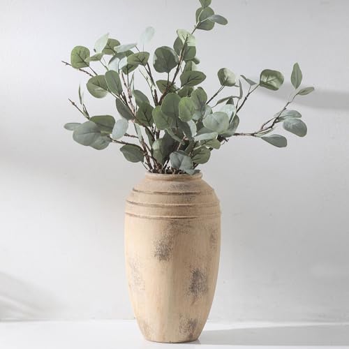 Large Ceramic Rustic Vase,12.87 Inch Tall Vintage Vase for Home Decor | Farmhouse Flower Vase for Living Room, Bedroom, Shelf, Entryway, Table Decor and Housewarming Gift - color: 101-12.87in