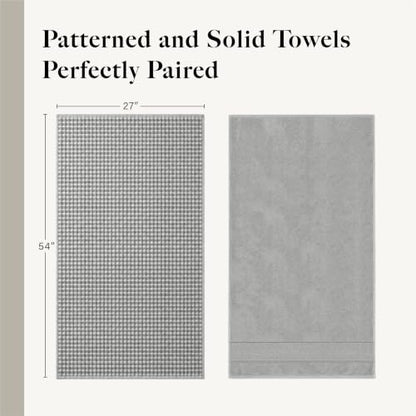 Modern Threads 6 Piece Cotton Bath Towel Set – Ultra Soft 600 GSM Towels – Bathroom Set with Hand Towels and Washcloths – Waffle (Silver Cloud) - color: Silver Cloud, size: Standard, style: Waffle