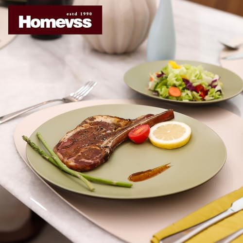 Stoneware Two-Tone Colors Life 16pc Dinner Set，Outside Shiny Black + Inside Matte Glaze Olive - color: Olive, size: 16pc Set