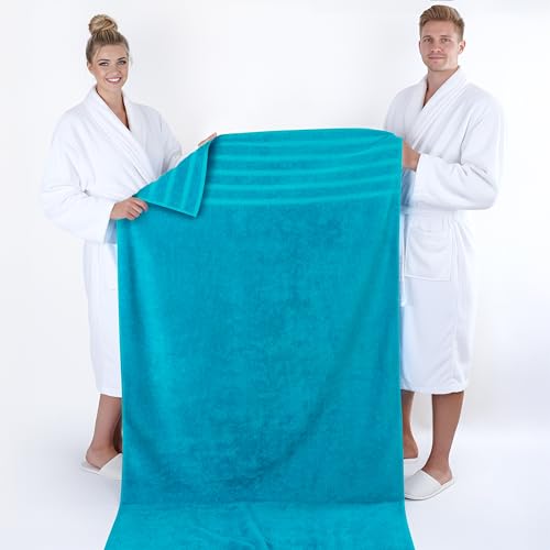 American Soft Linen 100% Cotton Luxury Turkish Towels, 35x70 XL Bath Sheet | Soft Absorbent Quick Dry OEKO Tex Standard 100 Certificated Durable Machine Washable Premium Hotel Quality - color: Aqua Blue, size: 1 Piece set