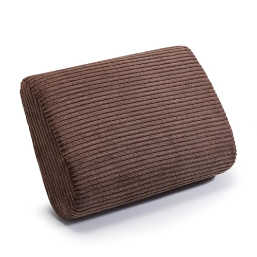 Large Lumbar Cushion Lumbar Support Pillow, Ergonomic Lumbar Pillow with Machine Washable, Help Relieve Pain of Back, Lumbar, Tailbone and Sciatic Nerve Support. (Brown) - color: Brown