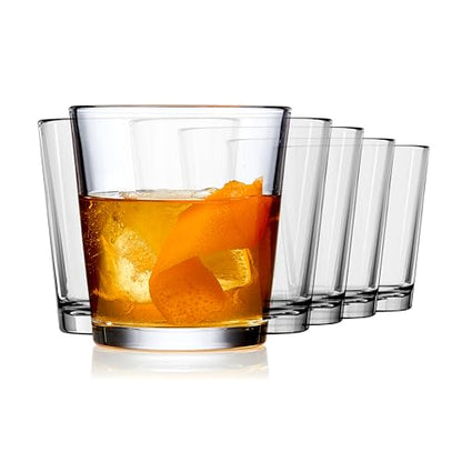 Libbey Bar Essentials Double Old Fashioned Glasses, 12 oz, Clear Restaurant Quality Drinking Glasses Set of 6, Modern Rocks Glass Set for Everyday Use - color: DOF 6
