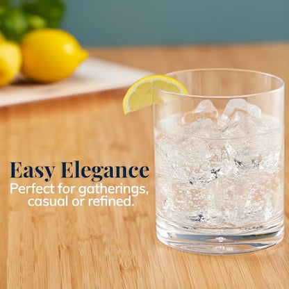 US Acrylic Classic Clear Plastic Reusable Drinking Glasses (Set of 6) 12oz Rocks Cups | BPA-Free Tumblers, Made in USA | Top-Rack Dishwasher Safe (Pack of 24) - color: Clear, size: Rocks Tumblers (Pack of 24)