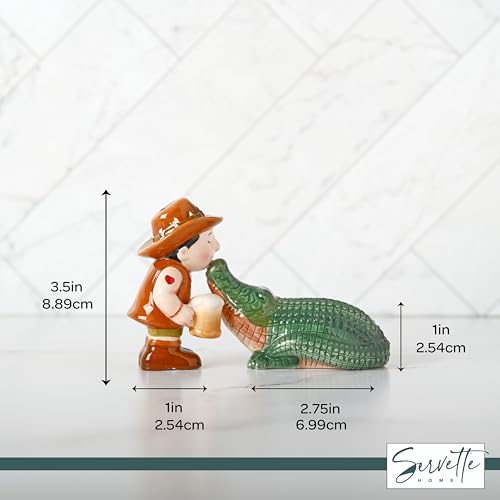 Salt Pepper Shakers Animals (Crocodile) - color: Crocodile