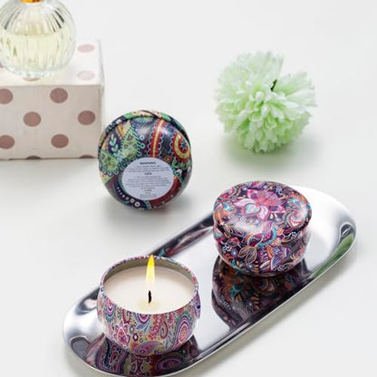 Hausware 3 Pack Scented Candles, 2.5 oz Aromatherapy Candles with Floral Scents,Soy Candles Set with 72H Burning Time,Ideal Gift for Women (Lavender+Vanilla+Rose) - color: Lavender+Vanilla+Rose