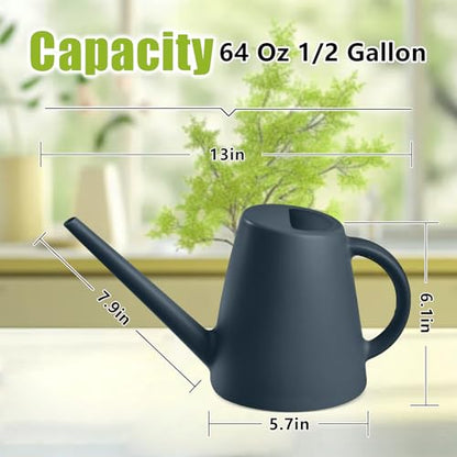 ZXJ Watering Can - for Indoor and Outdoor Home Garden Plants- Grey - 1/2 Gallon - color: Gray