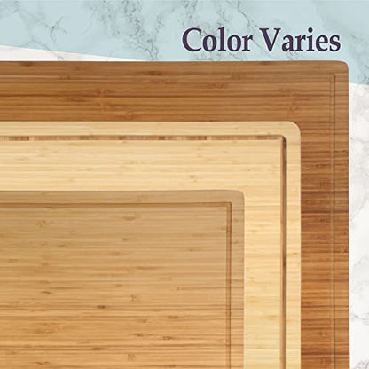 BambooMN Bamboo Burner Cover Cutting Board - 3 Ply - Extra Large - Grooved/Flat (30" x 24" x 0.75") - 2 Pieces - size: 30" x 24" (3-Ply)